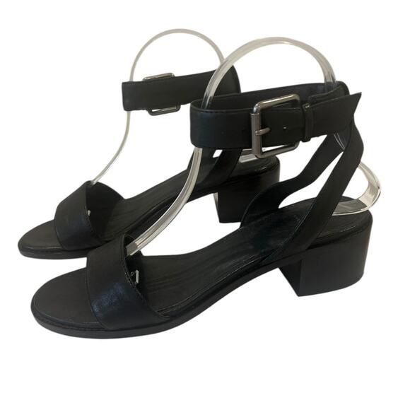 Frye Cindy 2 Piece Sandal Black Smooth Antique Vintage Leather Size 7.5 - Picture 6 of 10